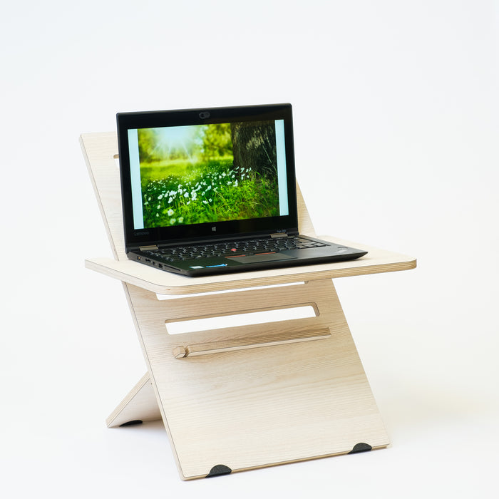 Hima Lifter seisomatyötaso - Leon Ash + Laptop-pidike
